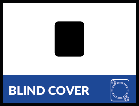 D-Form Blinddeckel und Montageadapter